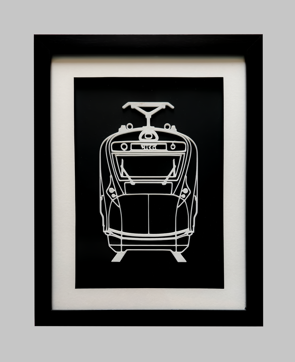 Vande Bharat Express Inspired 3D Wall Art Frame | Premium Indian Railway Train Silhouette | Modern Black & White Decor for Home, Office & Gifts
