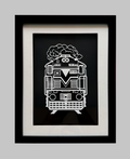WDM-3D Diesel Locomotive Inspired 3D Wall Art Frame | Premium Indian Railway Train Silhouette | Modern Black & White Decor for Home, Office & Gifts