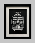 WAP-7 Electric Locomotive Inspired 3D Wall Art Frame | Premium Indian Railway Train Silhouette | Modern Black & White Decor for Home, Office & Gifts