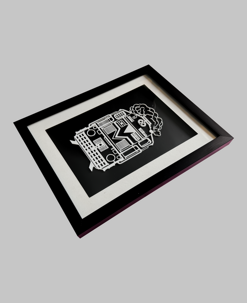 WDM-3D Diesel Locomotive Inspired 3D Wall Art Frame | Premium Indian Railway Train Silhouette | Modern Black & White Decor for Home, Office & Gifts