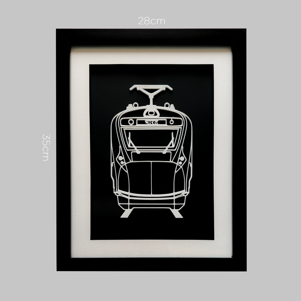 Vande Bharat Express Inspired 3D Wall Art Frame | Premium Indian Railway Train Silhouette | Modern Black & White Decor for Home, Office & Gifts