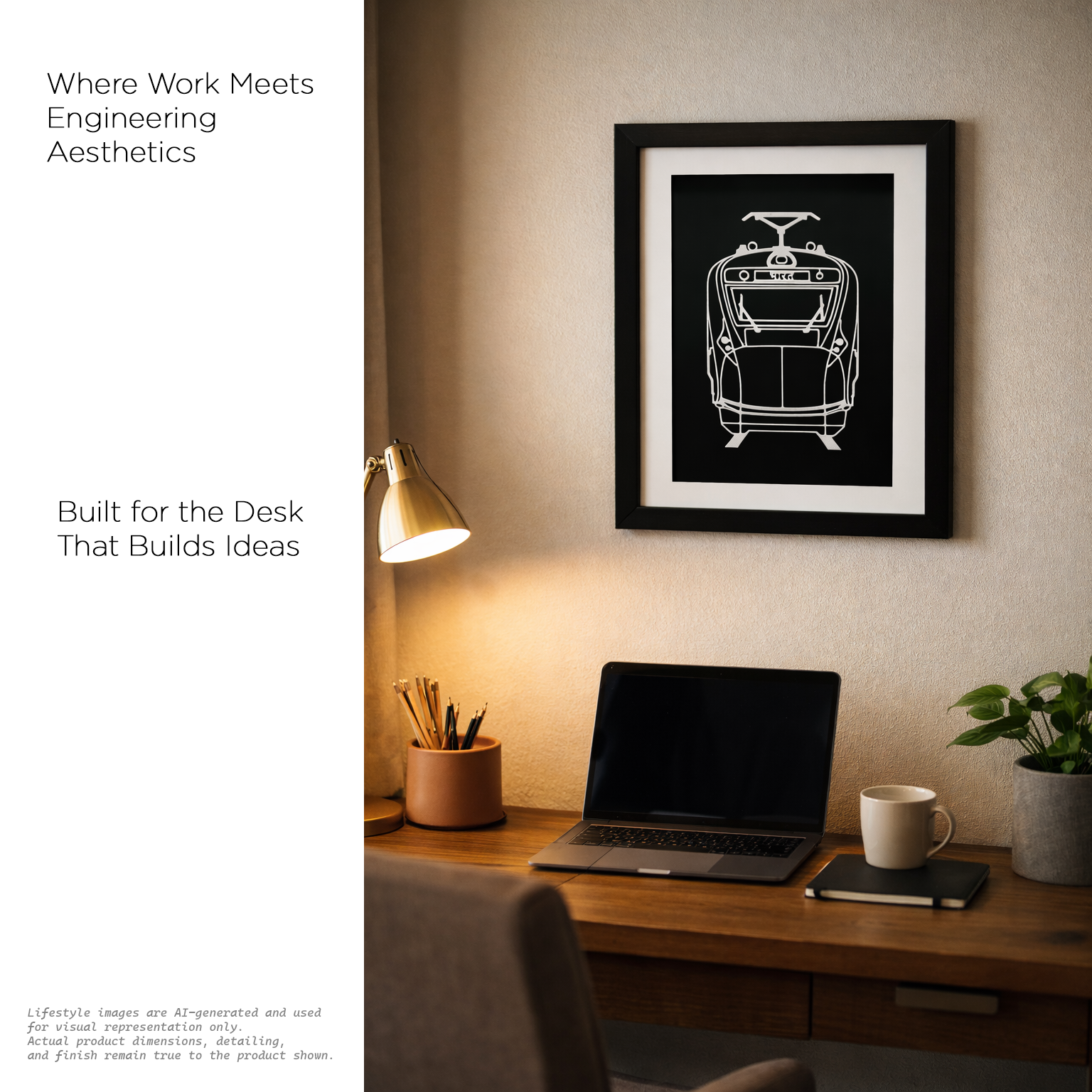 Vande Bharat Express Inspired 3D Wall Art Frame | Premium Indian Railway Train Silhouette | Modern Black & White Decor for Home, Office & Gifts